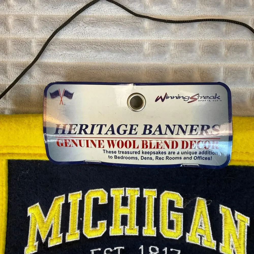 Michigan Wolverines NCAA Winning Streak Embroidered Heritage Banner!